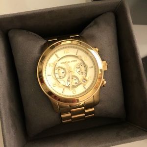 Michael Kors Large Runway Gold Watch